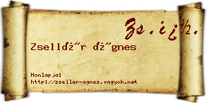 Zsellér Ágnes névjegykártya